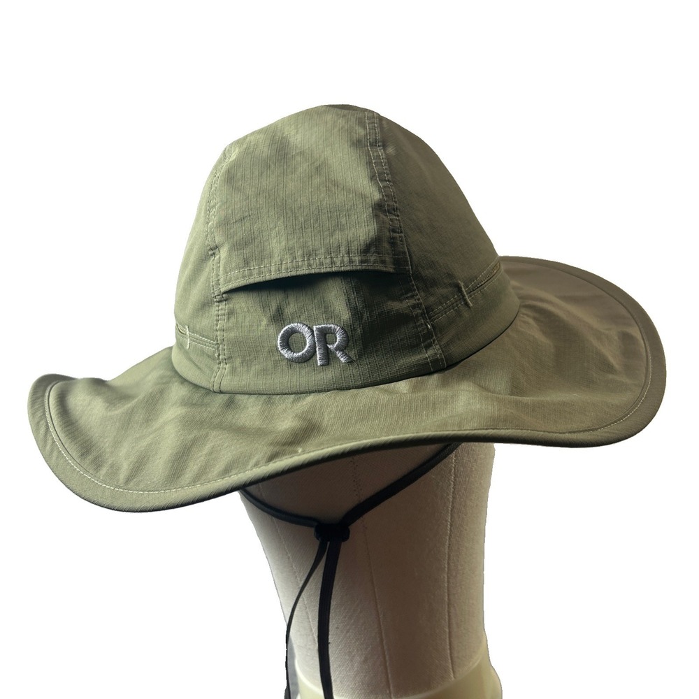 Outdoor Research OR Hat Green Sun Sombrero Rain Sz M Vented Hiking Camp
